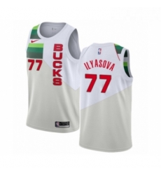 Mens Nike Milwaukee Bucks 77 Ersan Ilyasova White Swingman Jersey Earned Edition Mens Nike Milwaukee Bucks 77 Ersan Ilyasova White Swingman Jersey Earned Edition