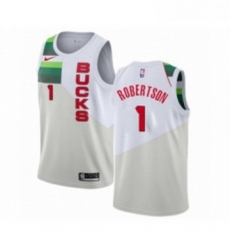 Youth Nike Milwaukee Bucks 1 Oscar Robertson White Swingman Jersey Earned Edition Youth Nike Milwaukee Bucks 1 Oscar Robertson White Swingman Jersey Earned Edition