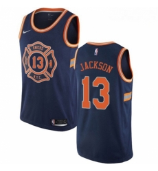 Mens Nike New York Knicks 13 Mark Jackson Authentic Navy Blue NBA Jersey City Edition Mens Nike New York Knicks 13 Mark Jackson Authentic Navy Blue NBA Jersey City Edition