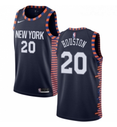 Mens Nike New York Knicks 20 Allan Houston Swingman Navy Blue NBA Jersey 2018 19 City Edition Mens Nike New York Knicks 20 Allan Houston Swingman Navy Blue NBA Jersey 2018 19 City Edition
