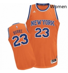 Womens Adidas New York Knicks 23 Trey Burke Swingman Orange Alternate NBA Jersey Womens Adidas New York Knicks 23 Trey Burke Swingman Orange Alternate NBA Jersey