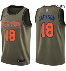 Youth Nike New York Knicks 18 Phil Jackson Swingman Green Salute to Service NBA Jersey Youth Nike New York Knicks 18 Phil Jackson Swingman Green Salute to Service NBA Jersey