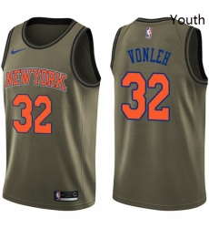 Youth Nike New York Knicks 32 Noah Vonleh Swingman Green Salute to Service NBA Jersey Youth Nike New York Knicks 32 Noah Vonleh Swingman Green Salute to Service NBA Jersey