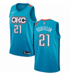Mens Nike Oklahoma City Thunder 21 Andre Roberson Swingman Turquoise NBA Jersey City Edition Mens Nike Oklahoma City Thunder 21 Andre Roberson Swingman Turquoise NBA Jersey City Edition