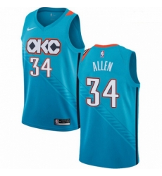 Mens Nike Oklahoma City Thunder 34 Ray Allen Swingman Turquoise NBA Jersey City Edition Mens Nike Oklahoma City Thunder 34 Ray Allen Swingman Turquoise NBA Jersey City Edition