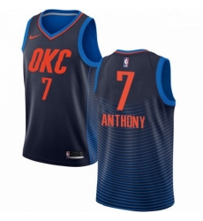 Mens Nike Oklahoma City Thunder 7 Carmelo Anthony Swingman Navy Blue NBA Jersey Statement Edition Mens Nike Oklahoma City Thunder 7 Carmelo Anthony Swingman Navy Blue NBA Jersey Statement Edition