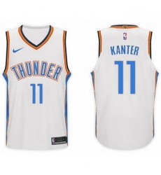 Nike NBA Oklahoma City Thunder 11 Enes Kanter Jersey 2017 18 New Season White Jersey Nike NBA Oklahoma City Thunder 11 Enes Kanter Jersey 2017 18 New Season White Jersey