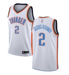 Thunder 2 Shai Gilgeous Alexander White Basketball Swingman Association Edition Jersey Thunder 2 Shai Gilgeous Alexander White Basketball Swingman Association Edition Jersey