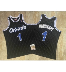 Magic 1 Anfernee Hardaway Black 1994 95 Hardwood Classics Jersey Magic 1 Anfernee Hardaway Black 1994 95 Hardwood Classics Jersey