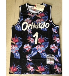 Men Orlando Magic 1 Tim Hardway Black Mitchell Ness NBA Stitched Jersey Men Orlando Magic 1 Tim Hardway Black Mitchell Ness NBA Stitched Jersey