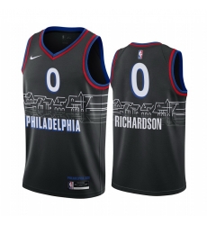 Men Nike Philadelphia 76ers 0 Josh Richardson Black NBA Swingman 2020 21 City Edition Jersey Men Nike Philadelphia 76ers 0 Josh Richardson Black NBA Swingman 2020 21 City Edition Jersey