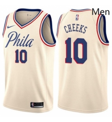 Mens Nike Philadelphia 76ers 10 Maurice Cheeks Authentic Cream NBA Jersey City Edition Mens Nike Philadelphia 76ers 10 Maurice Cheeks Authentic Cream NBA Jersey City Edition