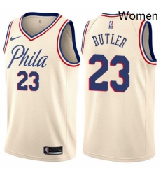 Womens Nike Philadelphia 76ers 23 Jimmy Butler Swingman Cream NBA Jersey City Edition Womens Nike Philadelphia 76ers 23 Jimmy Butler Swingman Cream NBA Jersey City Edition