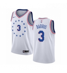 Womens Nike Philadelphia 76ers 3 Dana Barros White Swingman Jersey Earned Edition Womens Nike Philadelphia 76ers 3 Dana Barros White Swingman Jersey Earned Edition