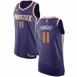 Mens Nike Phoenix Suns 11 Brandon Knight Authentic Purple Road NBA Jersey Icon Edition