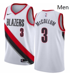 Mens Nike Portland Trail Blazers 3 CJ McCollum Swingman White Home NBA Jersey Association Edition Mens Nike Portland Trail Blazers 3 CJ McCollum Swingman White Home NBA Jersey Association Edition