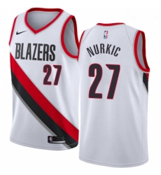 Womens Nike Portland Trail Blazers 27 Jusuf Nurkic Authentic White Home NBA Jersey Association Edition Womens Nike Portland Trail Blazers 27 Jusuf Nurkic Authentic White Home NBA Jersey Association Edition
