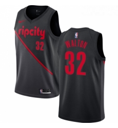 Womens Nike Portland Trail Blazers 32 Bill Walton Swingman Black NBA Jersey 2018 19 City Edition Womens Nike Portland Trail Blazers 32 Bill Walton Swingman Black NBA Jersey 2018 19 City Edition