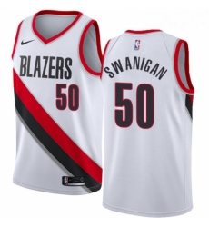 Womens Nike Portland Trail Blazers 50 Caleb Swanigan Authentic White Home NBA Jersey Association Edition Womens Nike Portland Trail Blazers 50 Caleb Swanigan Authentic White Home NBA Jersey Association Edition