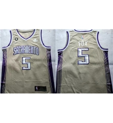 Men Sacramento Kings 5 De 27Aaron Fox Gold Stitched Jersey Men Sacramento Kings 5 De 27Aaron Fox Gold Stitched Jersey