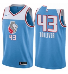 Mens Nike Sacramento Kings 43 Anthony Tolliver Authentic Blue NBA Jersey City Edition Mens Nike Sacramento Kings 43 Anthony Tolliver Authentic Blue NBA Jersey City Edition