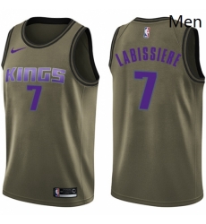 Mens Nike Sacramento Kings 7 Skal Labissiere Swingman Green Salute to Service NBA Jersey Mens Nike Sacramento Kings 7 Skal Labissiere Swingman Green Salute to Service NBA Jersey