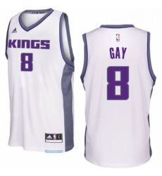 Sacramento Kings 8 Rudy Gay 2016 17 Seasons White Home New Swingman Jersey Sacramento Kings 8 Rudy Gay 2016 17 Seasons White Home New Swingman Jersey