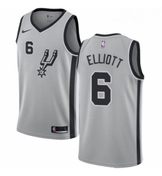 Mens Nike San Antonio Spurs 6 Sean Elliott Authentic Silver Alternate NBA Jersey Statement Edition Mens Nike San Antonio Spurs 6 Sean Elliott Authentic Silver Alternate NBA Jersey Statement Edition