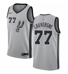 Mens Nike San Antonio Spurs 77 Joffrey Lauvergne Swingman Silver Alternate NBA Jersey Statement Edition Mens Nike San Antonio Spurs 77 Joffrey Lauvergne Swingman Silver Alternate NBA Jersey Statement Edition
