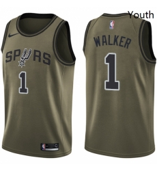 Youth Nike San Antonio Spurs 1 Lonnie Walker Swingman Green Salute to Service NBA Jersey Youth Nike San Antonio Spurs 1 Lonnie Walker Swingman Green Salute to Service NBA Jersey