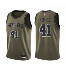 Youth San Antonio Spurs 41 Trey Lyles Swingman Green Salute to Service Basketball Jersey Youth San Antonio Spurs 41 Trey Lyles Swingman Green Salute to Service Basketball Jersey