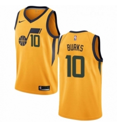 Womens Nike Utah Jazz 10 Alec Burks Swingman Gold NBA Jersey Statement Edition Womens Nike Utah Jazz 10 Alec Burks Swingman Gold NBA Jersey Statement Edition