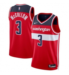 Men Washington Wizards  3 CJ McCollum Red Icon Edition Stitched Basketball Jersey