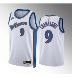 Men Washington Wizards 9 Justin Champagnie White Classic Edition Stitched Basketball Jersey Men Washington Wizards 9 Justin Champagnie White Classic Edition Stitched Basketball Jersey