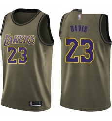 Lakers #23 Anthony Davis Green Salute to Service Basketball Swingman Jersey Lakers #23 Anthony Davis Green Salute to Service Basketball Swingman Jersey