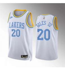 Men Los Angeles Lakers 20 Harry Giles Iii White Classic Edition Stitched Basketball Jersey Men Los Angeles Lakers 20 Harry Giles Iii White Classic Edition Stitched Basketball Jersey