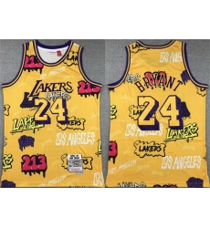 Men Los Angeles Lakers 24 Kobe Bryant Yellow 1996 97 Throwback Basketball Jersey Men Los Angeles Lakers 24 Kobe Bryant Yellow 1996 97 Throwback Basketball Jersey