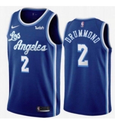 Men Los Angeles Lakers Andre Drummond 2 Basketball Blue Jersey Men Los Angeles Lakers Andre Drummond 2 Basketball Blue Jersey