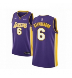 Mens Los Angeles Lakers 6 Lance Stephenson Authentic Purple Basketball Jersey Statement Edition Mens Los Angeles Lakers 6 Lance Stephenson Authentic Purple Basketball Jersey Statement Edition