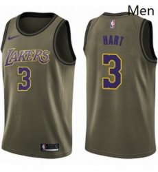 Mens Nike Los Angeles Lakers 3 Josh Hart Swingman Green Salute to Service NBA Jersey Mens Nike Los Angeles Lakers 3 Josh Hart Swingman Green Salute to Service NBA Jersey
