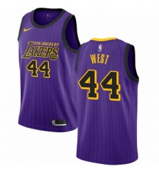 Mens Nike Los Angeles Lakers 44 Jerry West Swingman Purple NBA Jersey City Edition Mens Nike Los Angeles Lakers 44 Jerry West Swingman Purple NBA Jersey City Edition