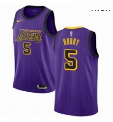 Mens Nike Los Angeles Lakers 5 Robert Horry Swingman Purple NBA Jersey City Edition Mens Nike Los Angeles Lakers 5 Robert Horry Swingman Purple NBA Jersey City Edition