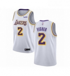 Womens Los Angeles Lakers 2 Derek Fisher Authentic White Basketball Jerseys Association Edition Womens Los Angeles Lakers 2 Derek Fisher Authentic White Basketball Jerseys Association Edition