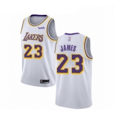 Womens Los Angeles Lakers 23 LeBron James Swingman White Basketball Jerseys Association Edition Womens Los Angeles Lakers 23 LeBron James Swingman White Basketball Jerseys Association Edition