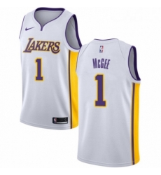 Womens Nike Los Angeles Lakers 1 JaVale McGee Swingman White NBA Jersey Association Edition Womens Nike Los Angeles Lakers 1 JaVale McGee Swingman White NBA Jersey Association Edition