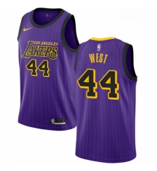 Womens Nike Los Angeles Lakers 44 Jerry West Swingman Purple NBA Jersey City Edition Womens Nike Los Angeles Lakers 44 Jerry West Swingman Purple NBA Jersey City Edition