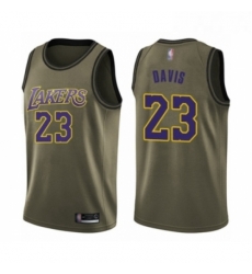 Youth Los Angeles Lakers 23 Anthony Davis Swingman Green Salute to Service Basketball Jersey Youth Los Angeles Lakers 23 Anthony Davis Swingman Green Salute to Service Basketball Jersey