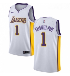 Youth Nike Los Angeles Lakers 1 Kentavious Caldwell Pope Authentic White NBA Jersey Association Edition Youth Nike Los Angeles Lakers 1 Kentavious Caldwell Pope Authentic White NBA Jersey Association Edition