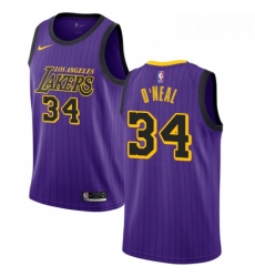 Youth Nike Los Angeles Lakers 34 Shaquille ONeal Swingman Purple NBA Jersey City Editi Youth Nike Los Angeles Lakers 34 Shaquille ONeal Swingman Purple NBA Jersey City Editi
