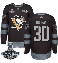 Penguins #30 Matt Murray Black 1917 2017 100th Anniversary Stanley Cup Finals Champions Stitched NHL Jersey Penguins #30 Matt Murray Black 1917 2017 100th Anniversary Stanley Cup Finals Champions Stitched NHL Jersey